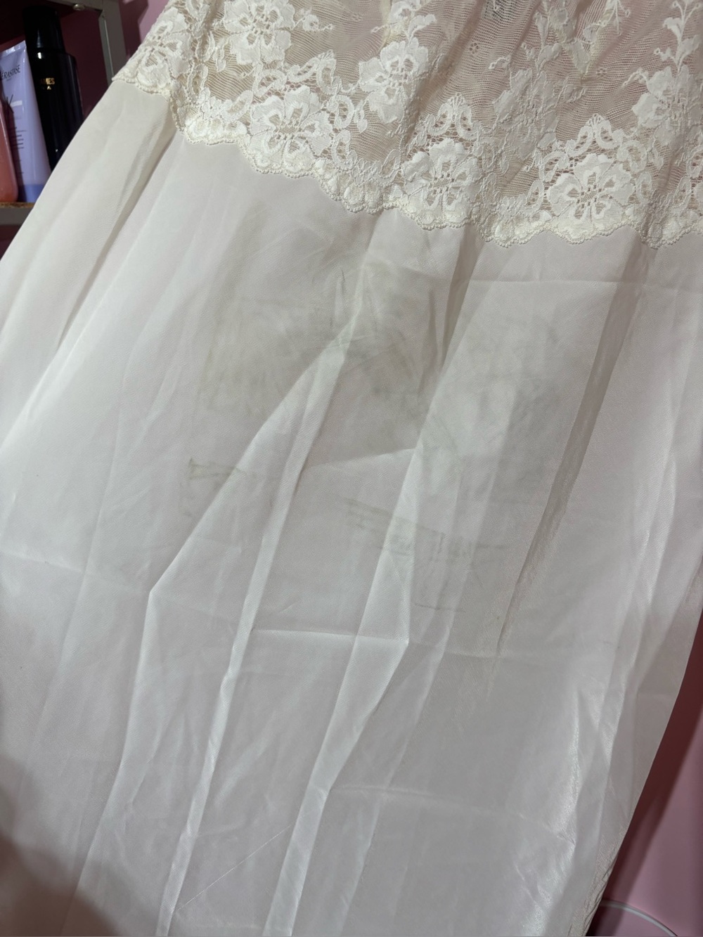 Vintage 90s Christian Dior Saks Fifth Avenue satin and lace slip dress nightie - Picture 8 of 13